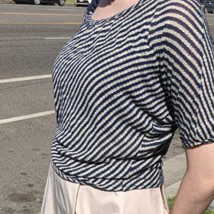 black and white striped shirt